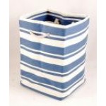 Tobs New England Cream/Blue Stripe Nautical Tall Storage Tub Tobs New England Cream/Blue Stripe Nautical Tall Storage Tub