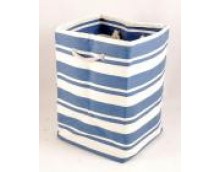 Tobs New England Cream/Blue Stripe Nautical Tall Storage Tub Tobs New England Cream/Blue Stripe Nautical Tall Storage Tub