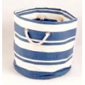 Tobs New England Cream/Blue Stripe Nautical Round Tub Tobs New England Cream/Blue Stripe Nautical Round Tub