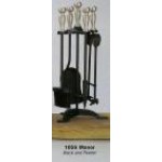 Manor Black and Pewter Companion Set Manor Black and Pewter Companion Set