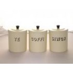 Te, Coffi & Siwgr / Tea, Coffee & Sugar Cannisters (Cream) Te, Coffi & Siwgr / Tea, Coffee & Sugar Cannisters (Cream)